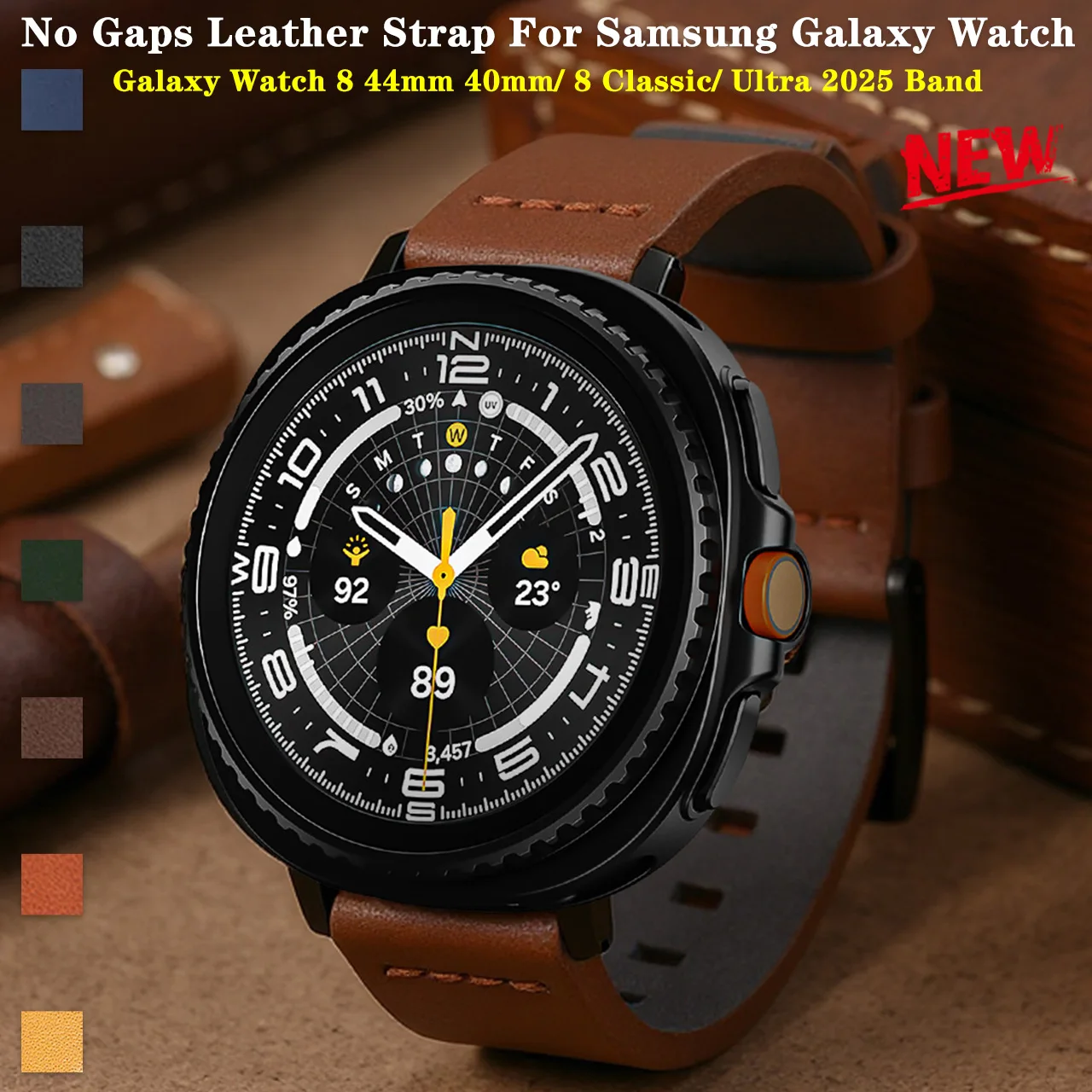 Premium Leather Quick-Fit Watch Strap – Enhanced Comfort & Style