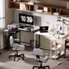 L Shaped Computer Desk with Reversible Side Storage Shelves, Small Corner Desk for Small Space Home Office, PC Desk for Bedroom 4