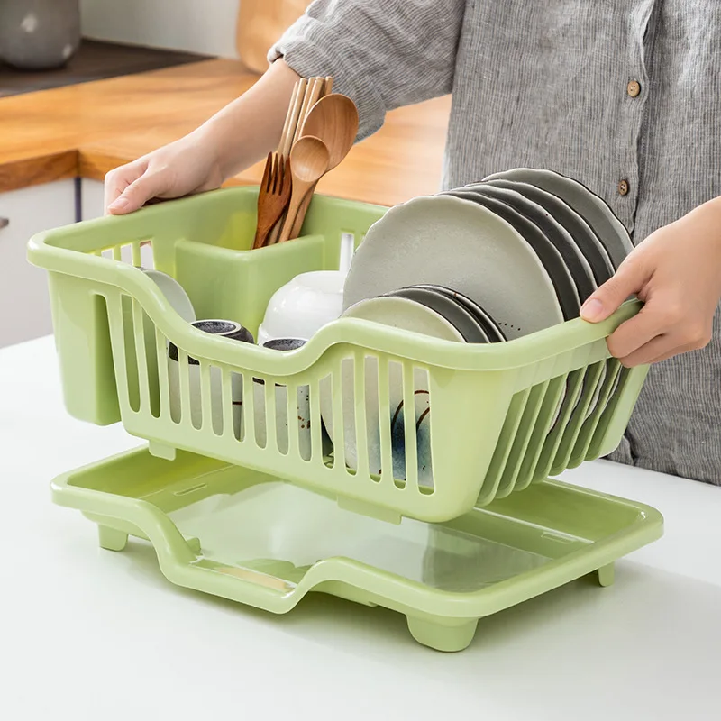 Foldable Dish Rack Kitchen Drainer Tool Bowl Tableware Plate