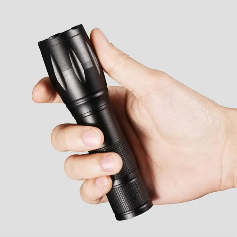 LED Flashlights T6 Strong Light Flashlight Aluminum Alloy Telescopic Zoom Battery Version Charging Outdoor Searchlight Remote led flashlights
