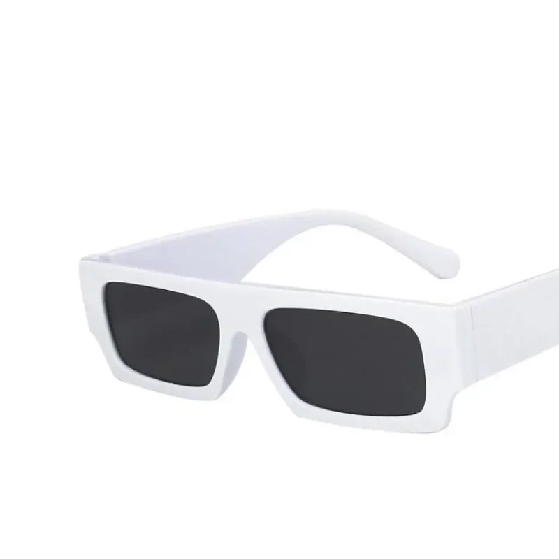 Vintage Sunglasses Polarized Sunglasses Fishing Sunglasses Cyberpunk Sunglasses Women's Hip-hop Square Men Hole Design White Blue UV Protection Eyewear