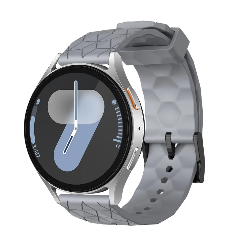 Silicone Football Pattern Sport Band, 20mm/22mm Strap