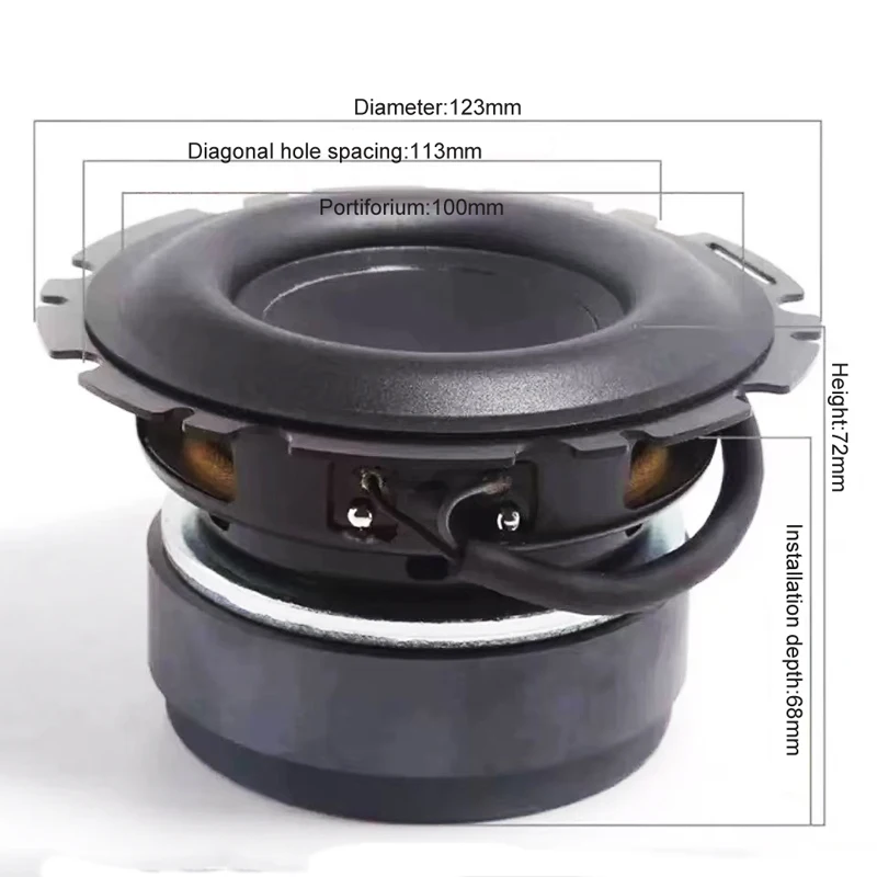 1Pcs for Homepod Speakers 4.5inch 4Ohm 50W Woofer Mid Range Bass Speaker
