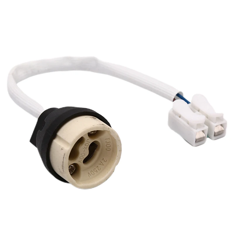 Description Picture 3 of item1Pcs Socket Lamp Base Holder GU10 Bulb Light Adapter Connector Converter Ceramic Wire For LED Halogen