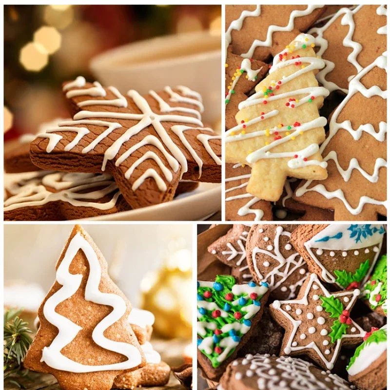 3D Christmas Cookie Printing Mold For Baking