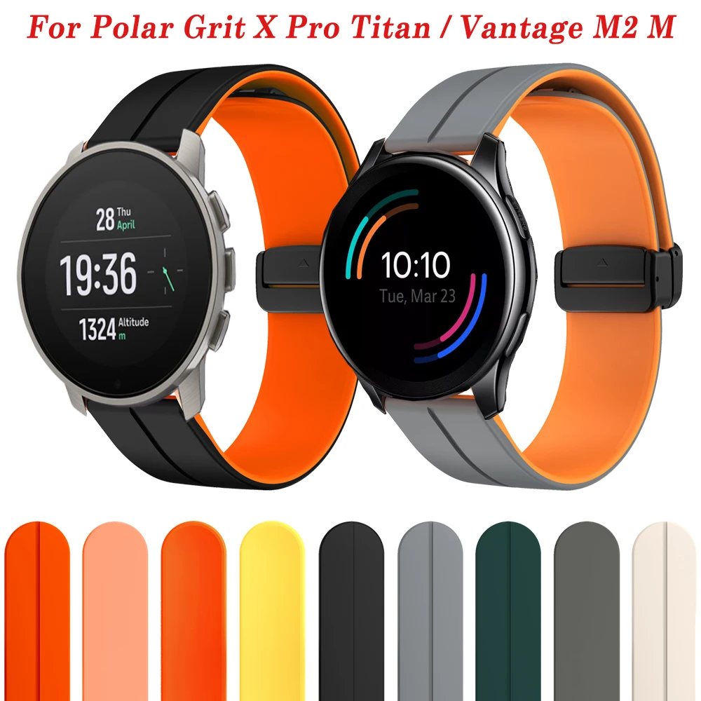 Cinturino Cinturino Da 22Mm Per Polar Grit X Pro Titan Band Bracciale In Silicone Per Polar Grit X/Vantage M M2 Wristband Per Orologio Oneplus