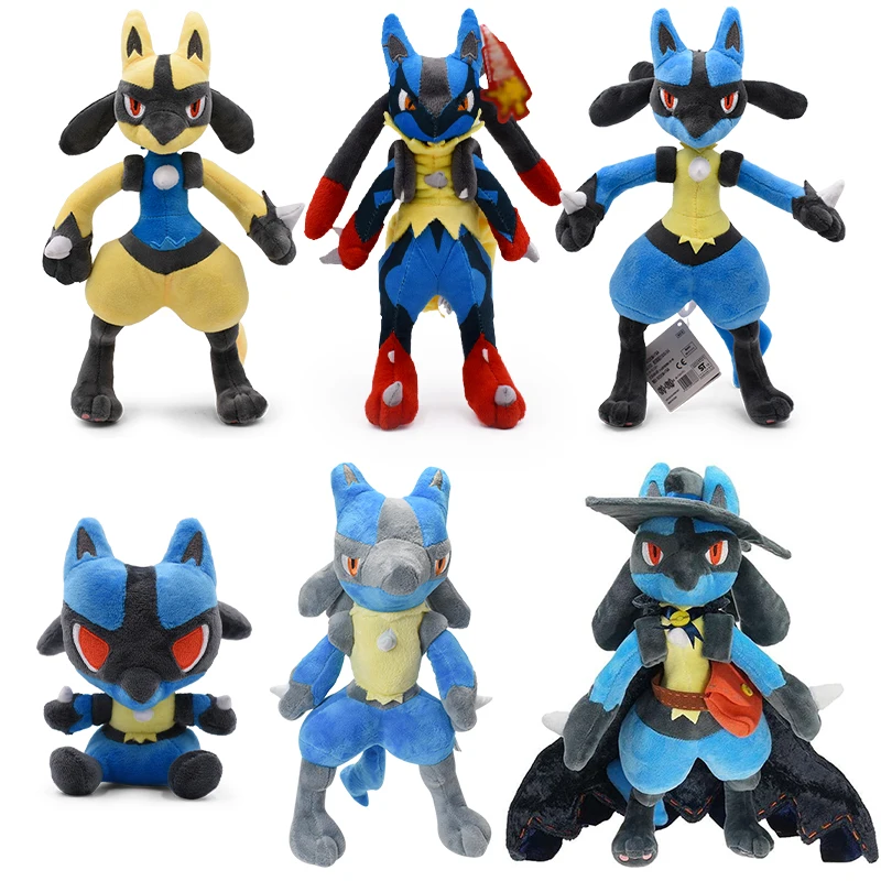 Pokemon Anime Kawaii Shiny Lucario Plüsch Puppe Cartoon Peluche Stofftier Cosplay Raum Dekoration Sammlung Kinder Geschenke – Detail 13