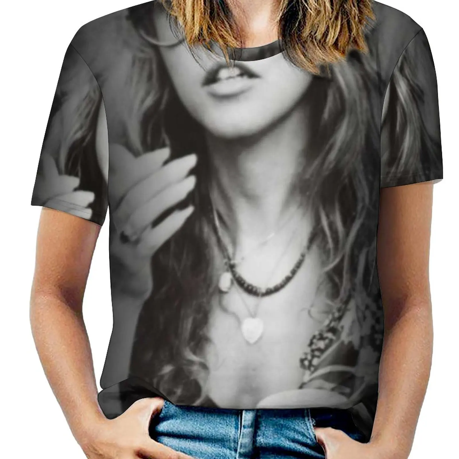 Stevie Nicks Stevie Nicks T-Shirt Da Donna Vintage Fumo Primavera Ed Estate Magliette Stampate Girocollo Pullover Top Mac Stevie