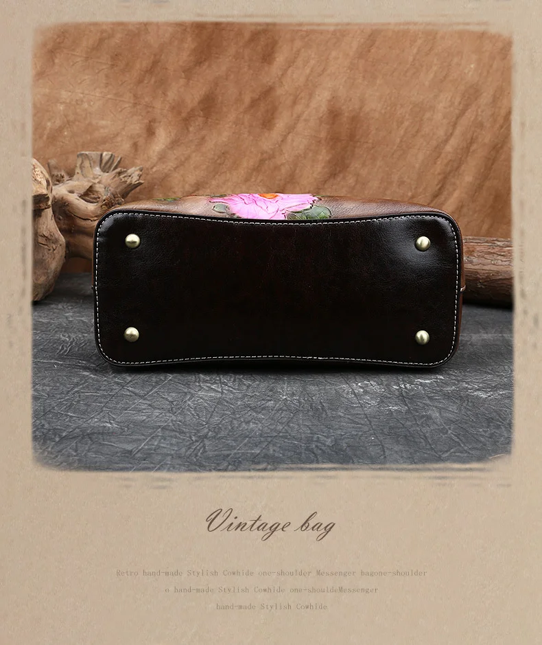 Sb24ce8aa399a46ea817e1cff939ae4feC Retro Women Bag Vintage Bucket Shoulder Bags For Women, New Handmade Embossed Leather Handbag Floral Tote Bag Female Mallzona