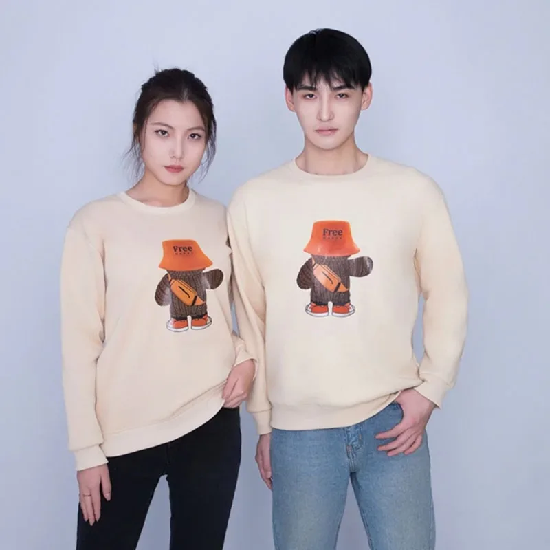 2024 New Couple HoodiesYouth Series Leisure Sports Hoodies Fashion Printed Round Neck Single Piece Top Women's Sweatshir
