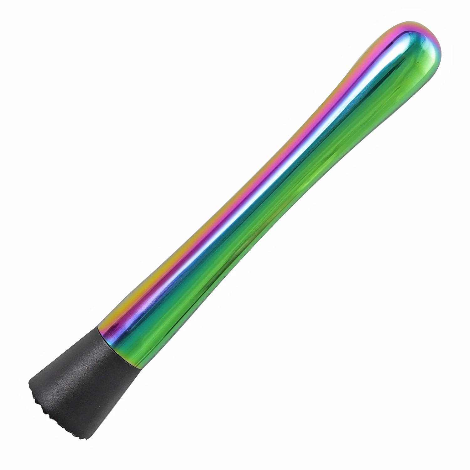 Bar Tools Cocktail Muddler 8Inch Stainless Steel With Grooved Nylon Head