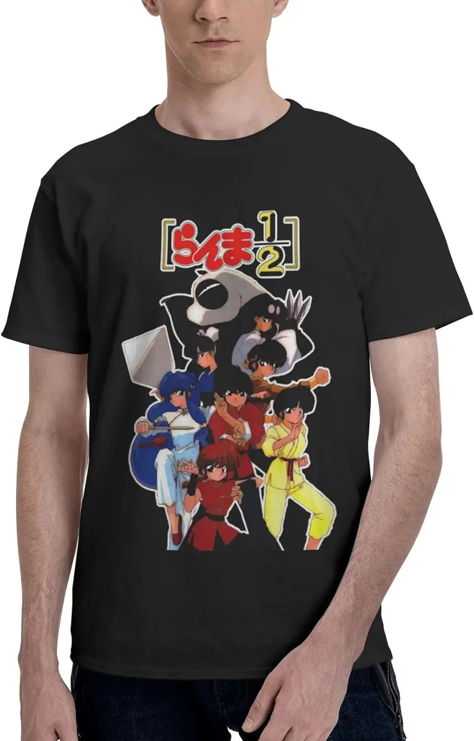 

Unisex Daily Wear Anime Cotton T-Shirt Men Women Crew Neck Adult Shirt