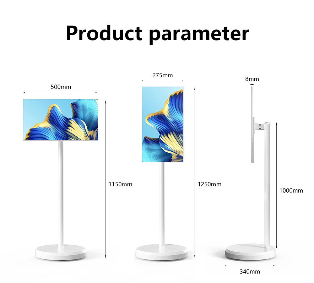 21.5" StandbyMe Portable Monitor Smart TV with Incell Touch Screen 1080P Rotation Monitor Android 12.0,Built-in Battery