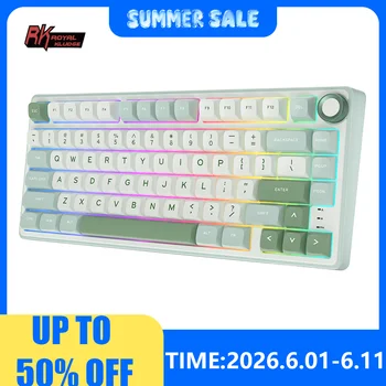 RK Royal Kludge R75 wired mechanical keyboard with RGB backlight and hot-swappable switches