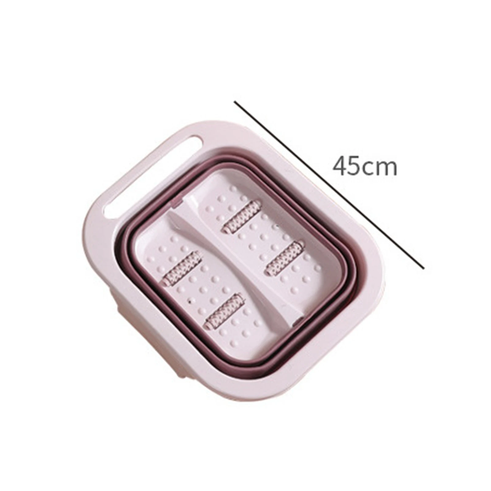 Foldable Water Container Home Spa Foot Bath Soaking Tub With Massaging Roller foldable foot bath