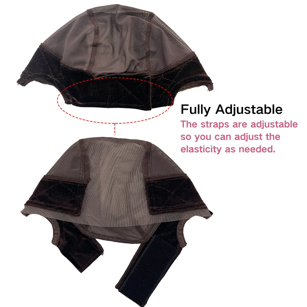 Female Headband Wig Cap Hd Lace Wig Cap For Wig Making U Part Wig Caps With Adjustable Velvet Wig Grip To Wear Wig Nude Hair Net