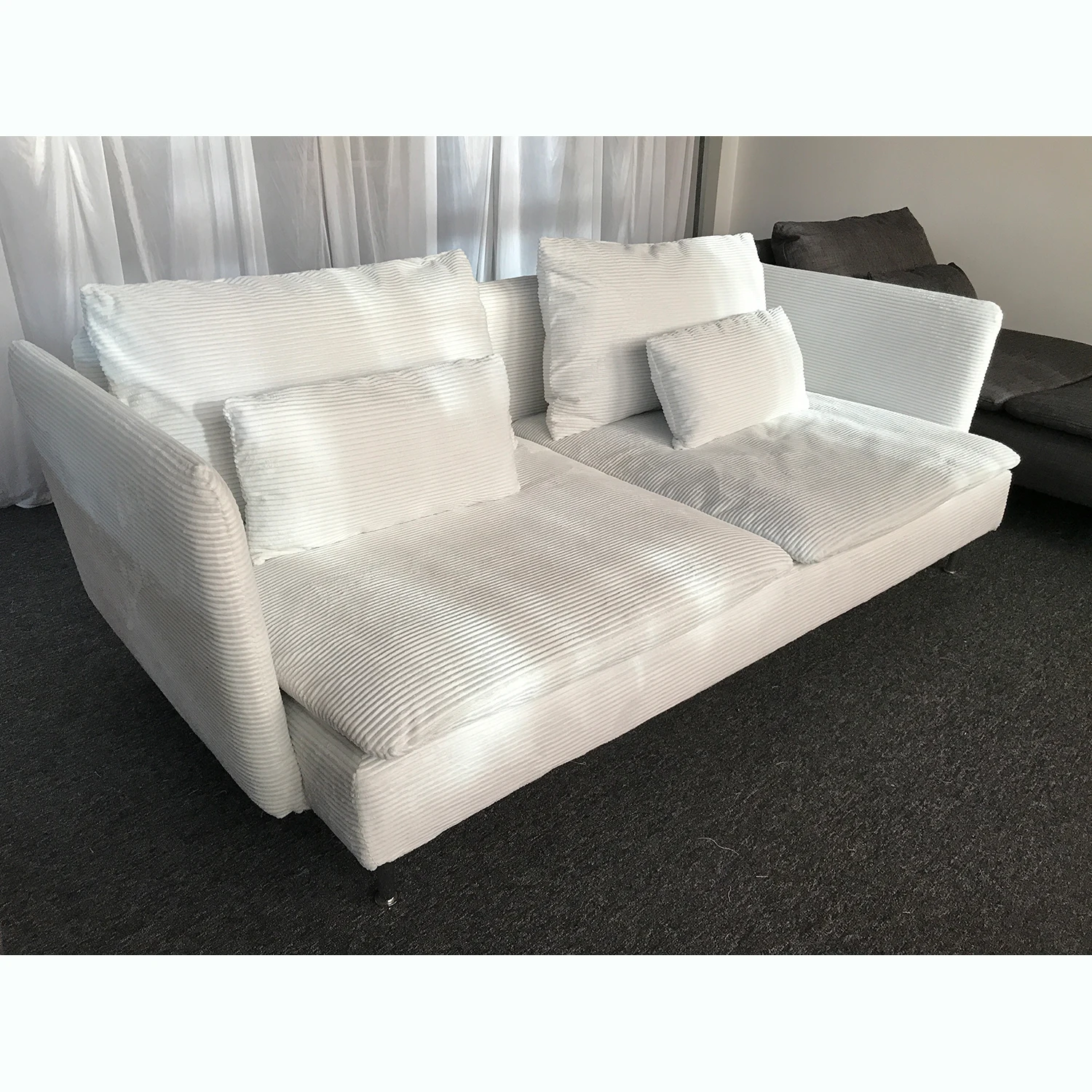 CRIUSJA Couch Cover for Soderhamn 3 Seat Sofa, Sofa Cover for 2 Cushion Couch,Couch Covers with Cushion Covers 2