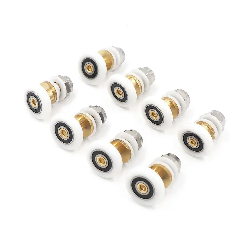 8 PCS 20 23 25 27mm Diameter Shower Glass Sliding Door Hanging Wheel Roller Bathroom Sliding Cabinet Eccentric Pulleys shower room pulley shower door rollers sliding door roller shower room rollers sliding door pulley