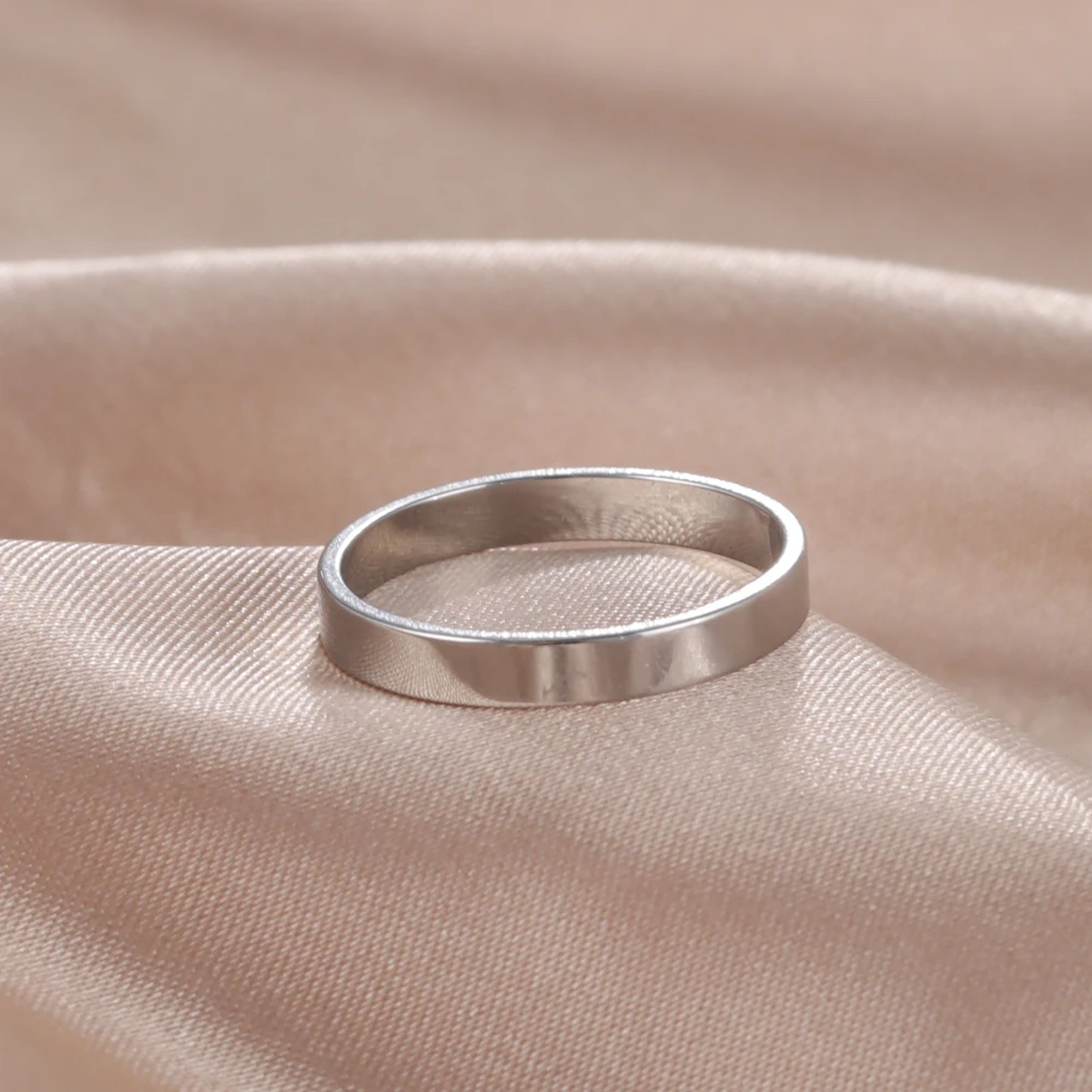 3 Colors Stainless Steel Wedding Band Rings For Women Men