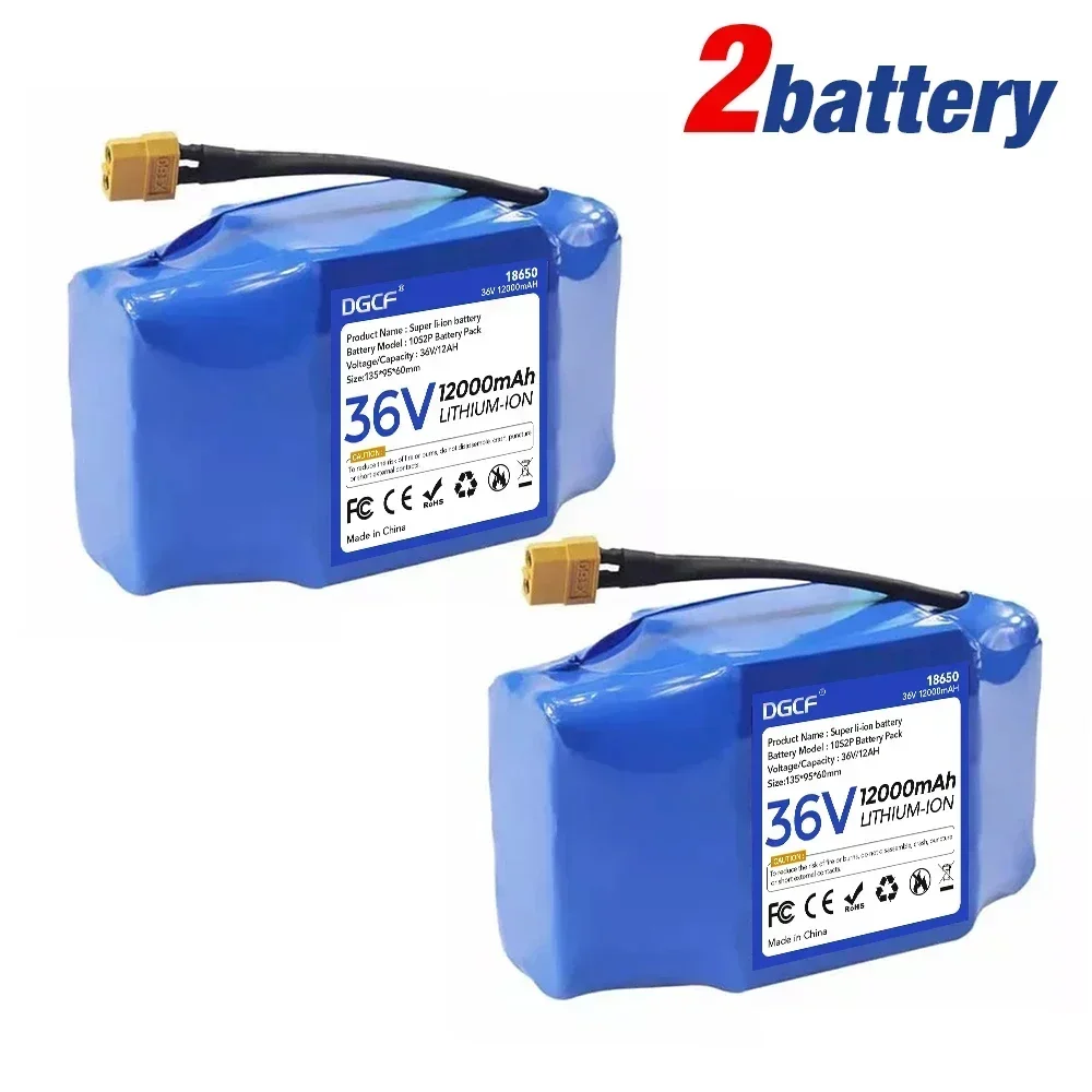 

Original 36v 98Ah12Ah Rechargeable Lithium Battery 10S2P 12000mAh 18650 Electric Self Balancing Scooter Hoverboard Batteries