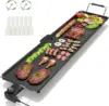 35" Electric Griddle Teppanyaki Grill, Nonstick Extra Large Cooking Plate for Pancake Barbecue, Indoor Outdoor Table Top 1