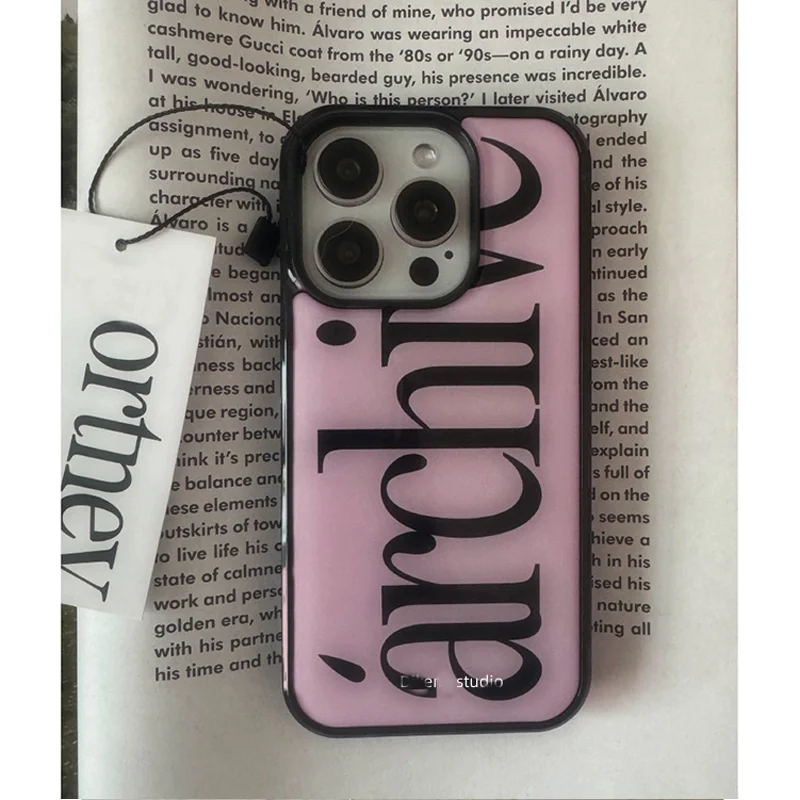 รูปสินค้า เคส iPhone ลายอักษร ผิววาว สวยเก๋ ใส่ได้หลายรุ่น