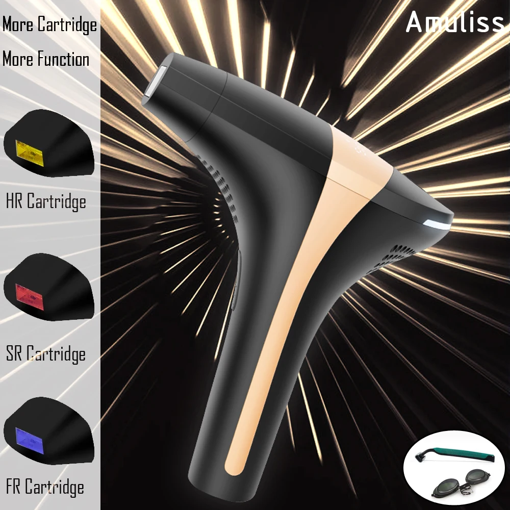 Dropshipping Amuliss Laser Ipl Hair Removal Laser Epilator Permanent Painless Electric Skin Rejuvenation Device Handset At Home