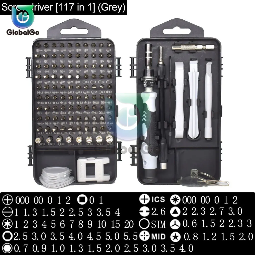 

Набор прецизионных отверток 117 в 1 для ремонта телефона магнитные биты магнит мини-отвертка набор инструментов для ремонта дома