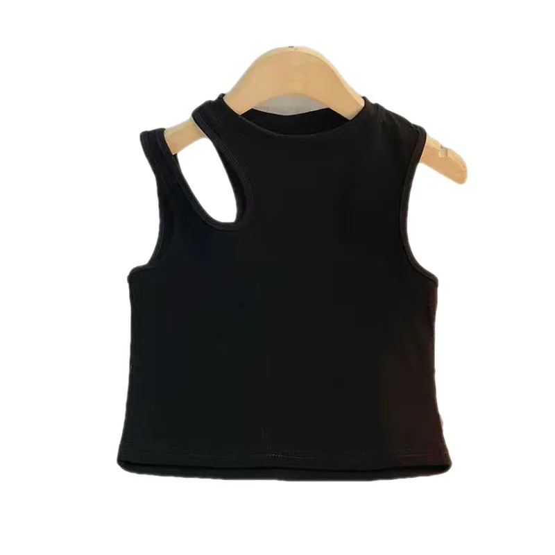 Kids Tops Sport Tank Tops Girls Tank Tops Kids Candy-colored Cotton Sleeveless Vest Summer Teenagers Tees 2 To 11 Yrs Children's Undershirts
