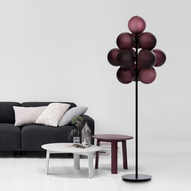 

Nordic postmodern corrugated ball series floor lamp living room bedroom villa club hotel bedside table designer style