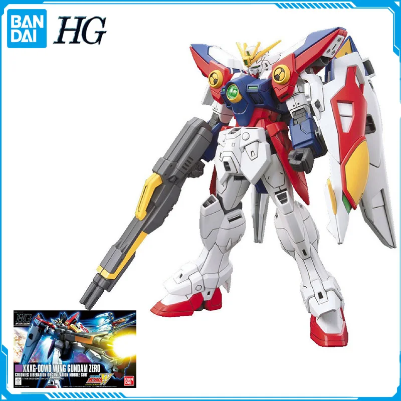 

In Stock Bandai HG 1/144 Mobile Suit Gundam XXXG-00W0 WING GUNDAM ZERO Original Anime Figure Model Toy Action Figures Collection