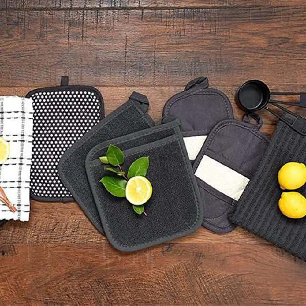 2PCS Insulation Pads Table Toweling Heat Insulation Mat Microwave Glove Pan Oven Cloth Resistant Kitchen Placemats Pot Holder
