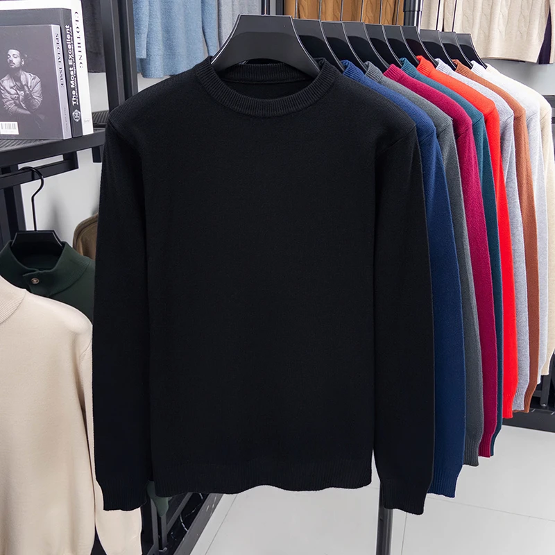Men's Thick Knit Pullover Sweater, Casual Crew Neck Winter Sweater Sb24daa74d848460dbf890b51c126ebc1R