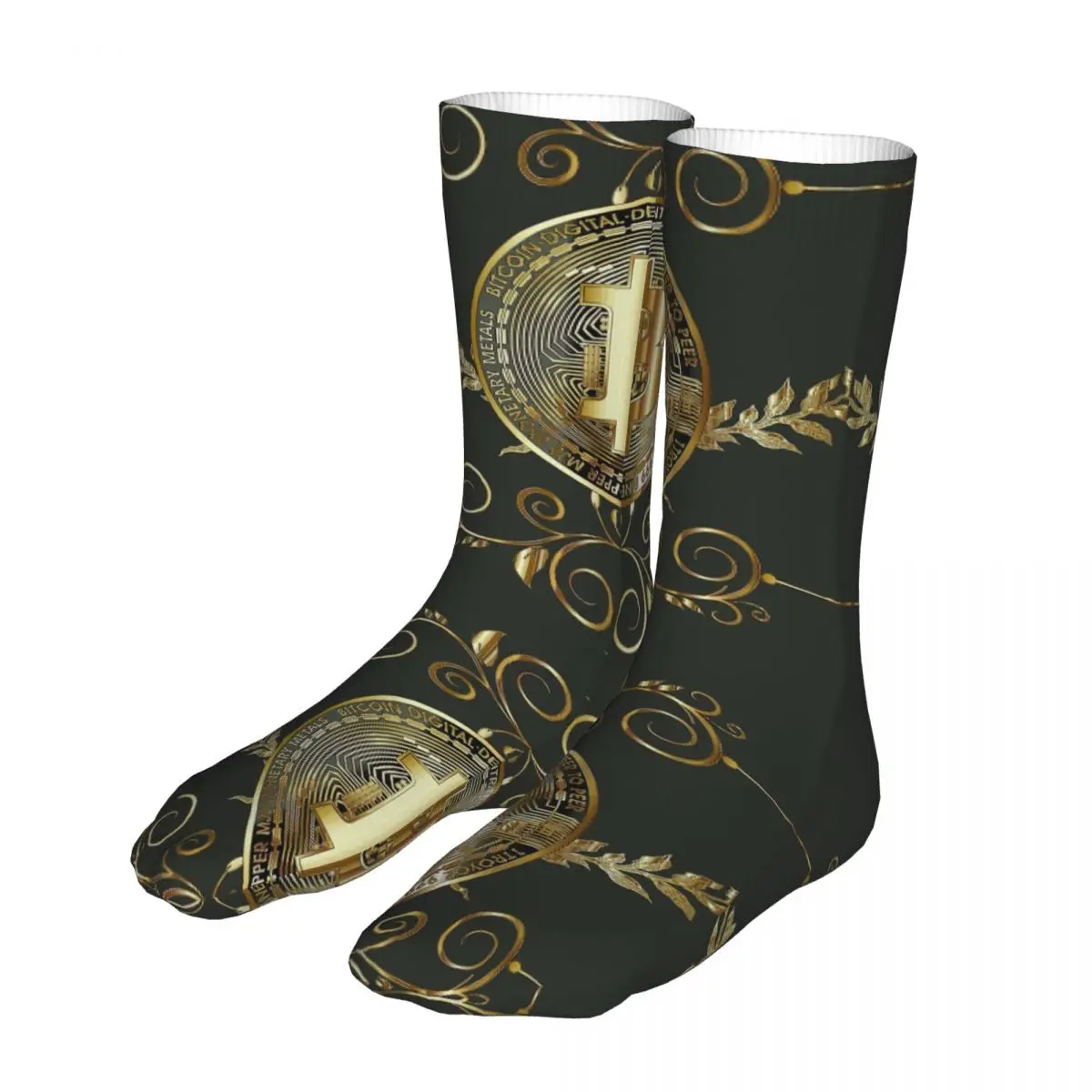 Uomo Ciclismo Bitcoin Gold Coin Socks Cotton Funny Crypto Cryptocurrency Ethereum Btc Blockchain Woman Sock