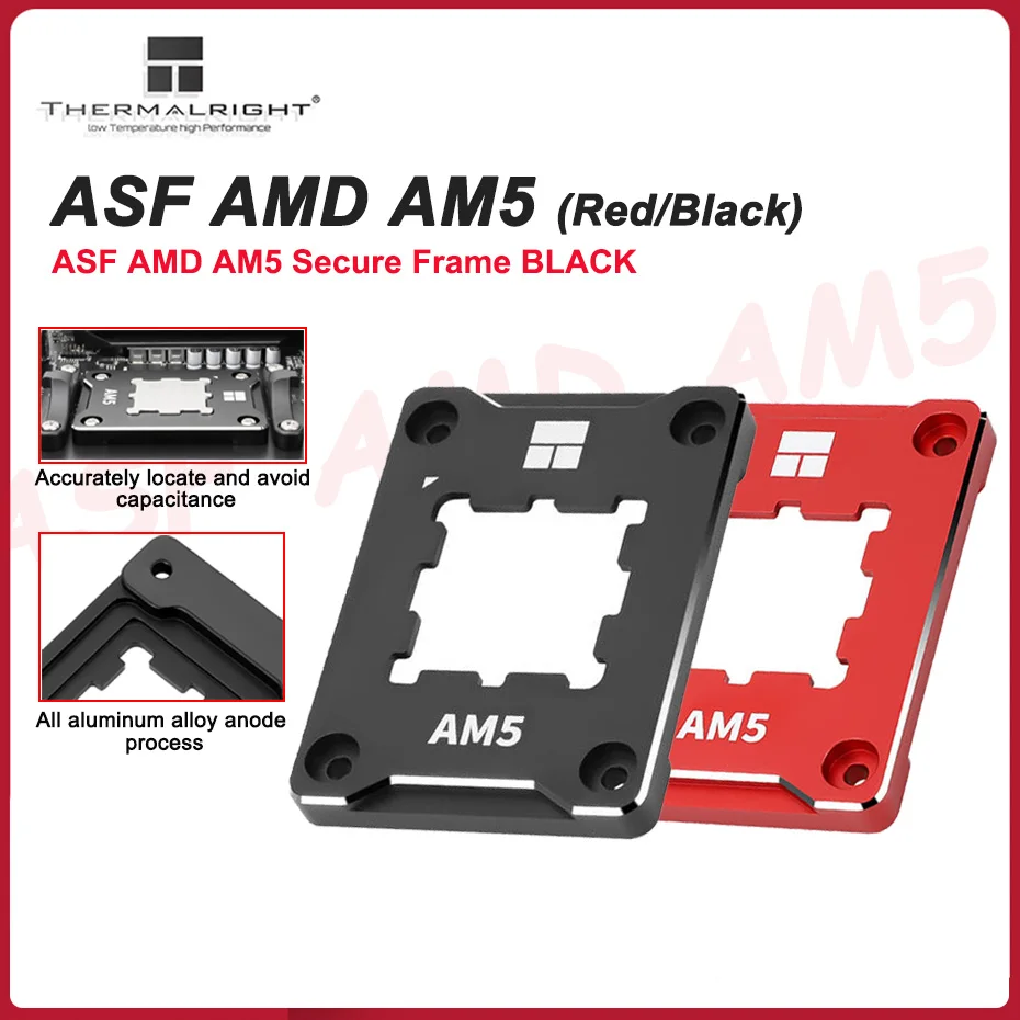 Thermalright Asf Amd Am5 Secure Frame Computador Cpu Bending Corrector Anti Bending Suporte Preto e Vermelho