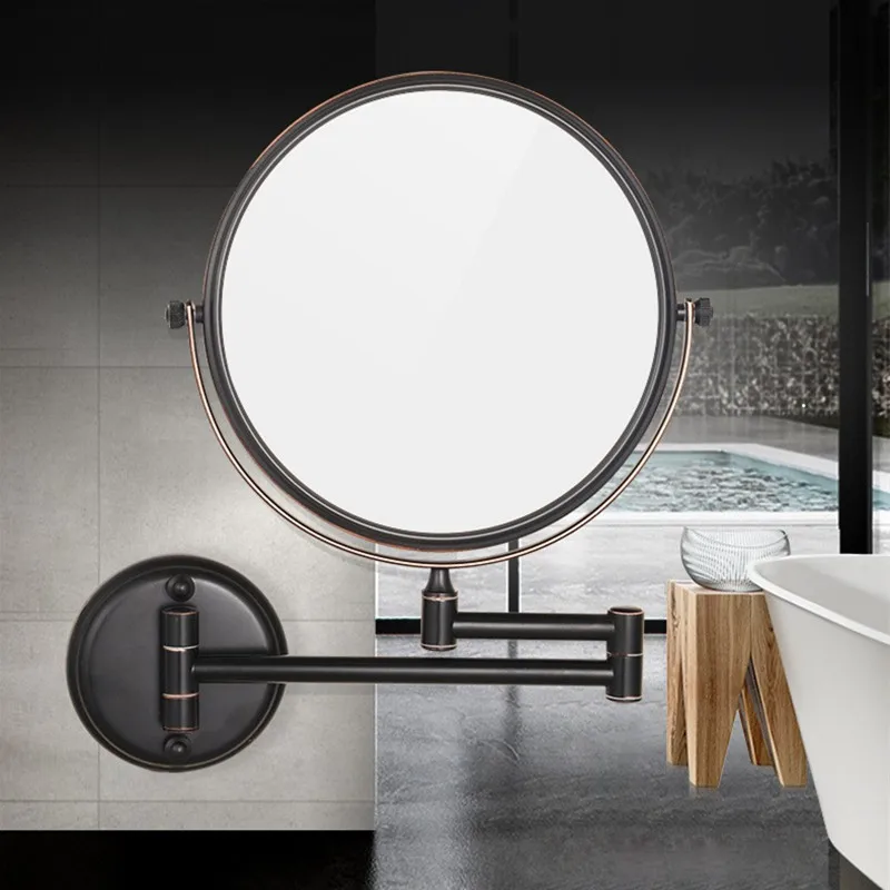 

Cosmetic Mirror Wall Mounted Bathroom Toilet Beauty Mirror Telescopic Folding New Rotating Dressing Mirrors Bathroom Accessories