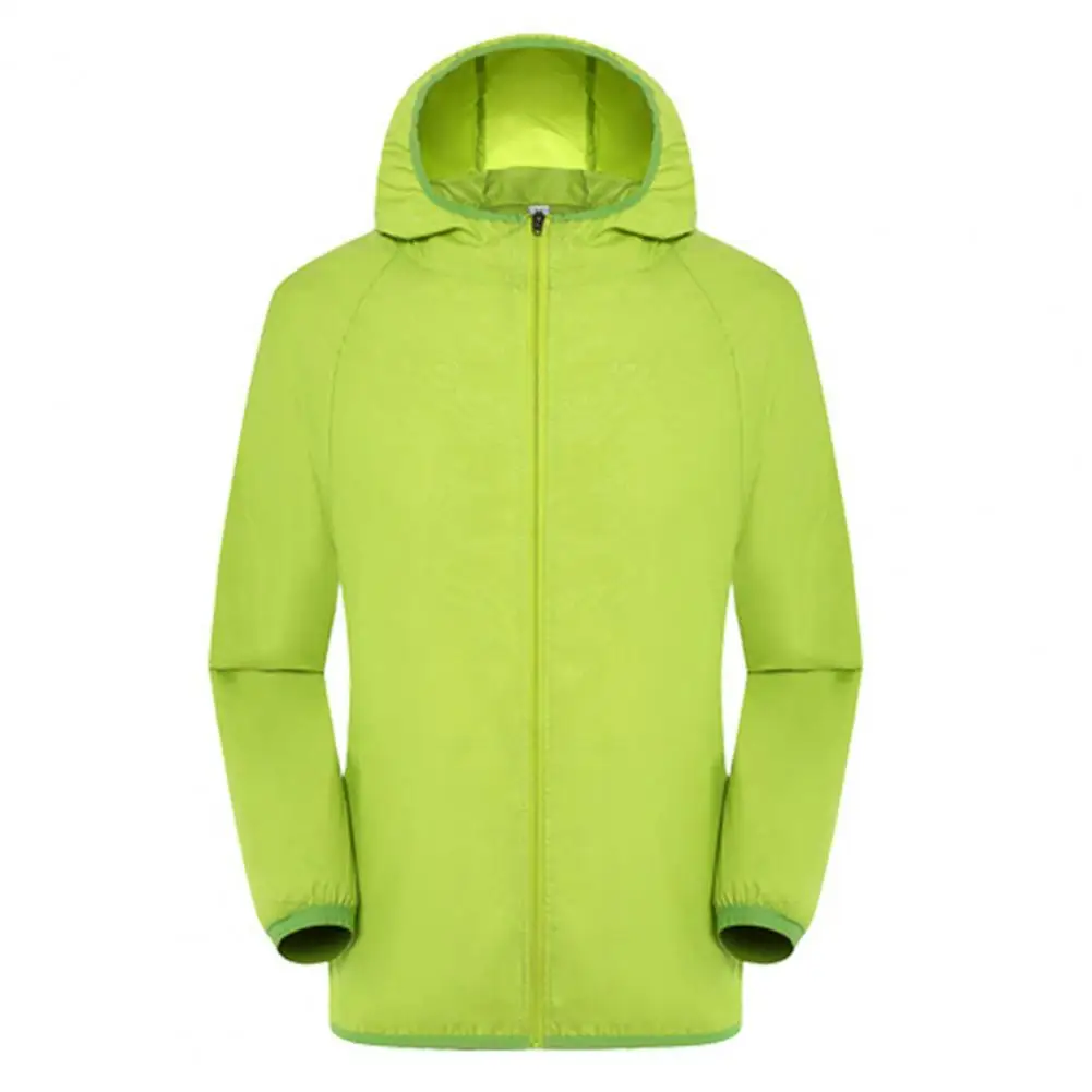 

Men Jacket Windbreaker Sun Protection Pockets Hooded Zipper UV-resistant Women chaquetas hombre