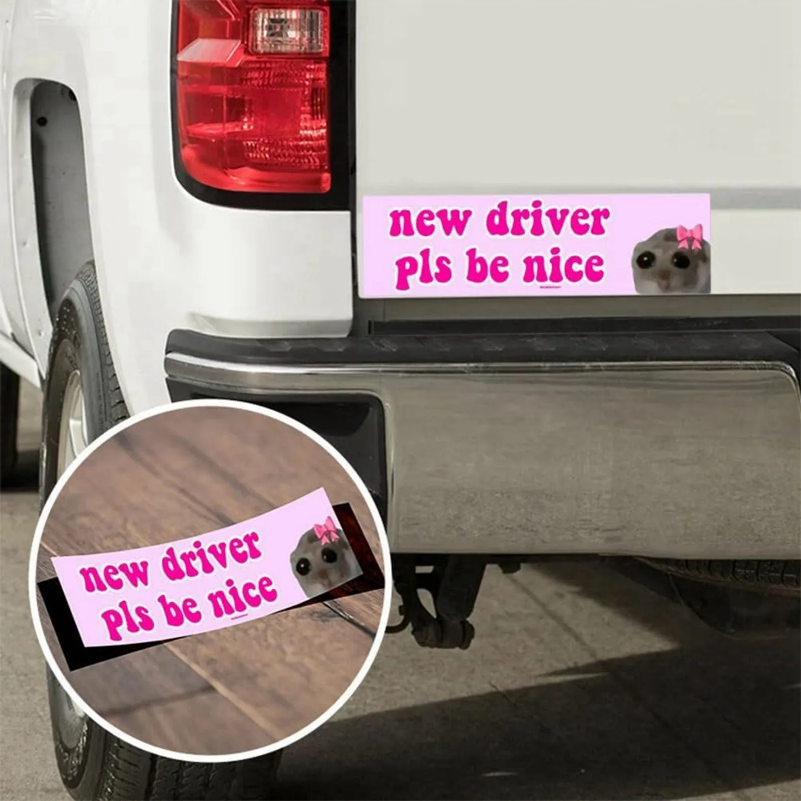 Driver Car Sticker Nice New Driver Please Be Nice Funny Self Learner Signs For Girls декор