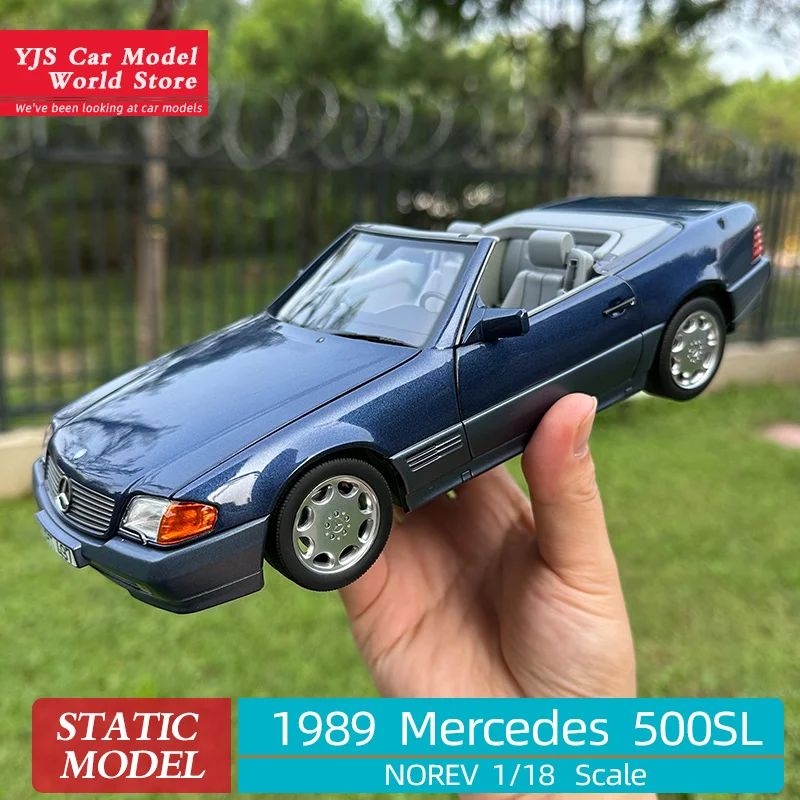 NOREV 1:18 1989, 메르세데스 SL 컨버터블 SL500 클래식 자동차 합금 자동차 모델 컬렉션, 디스플레이 선물 조각