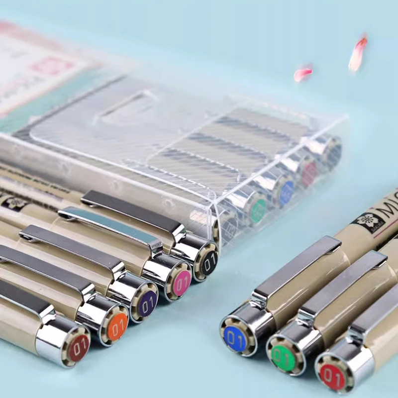 1pcs SAKURA Micron Pen Multicolor Needle Pen Waterproof Markers Liners for Design Sketch Drawing 6