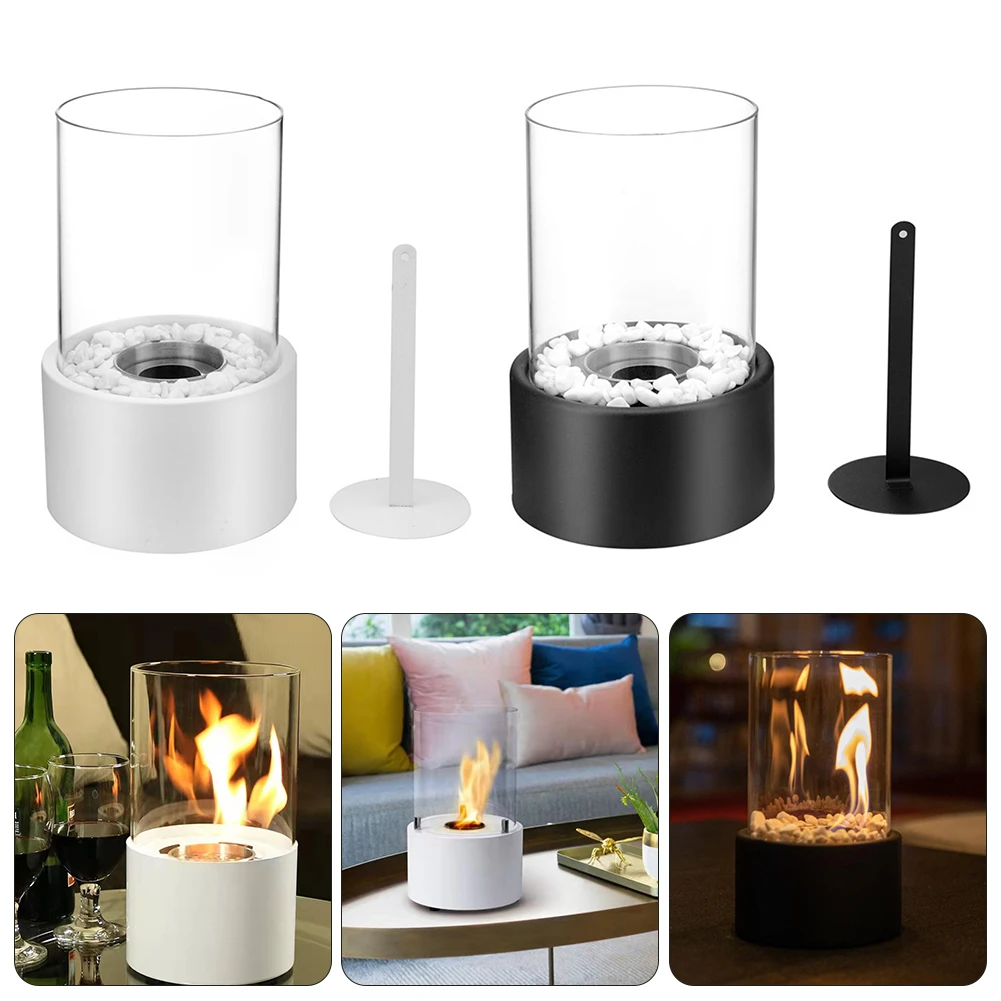 Chimenea etanol para mesa, pequeña, portátil, tazón de fuego, estufa de escritorio, de Metal|Chimeneas| - AliExpress