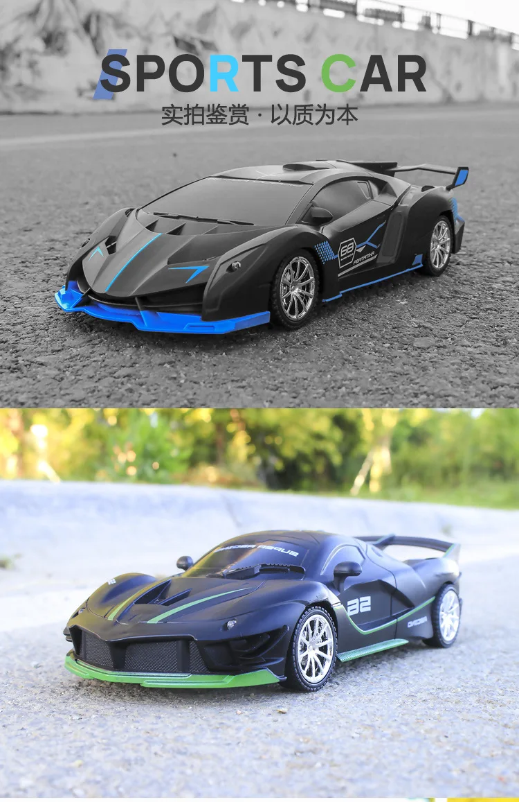 Les types-Voiture de sport t?�l?�command?�e pour enfants, voiture RC, LED, 2.4G, radio lumineuse 