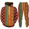 New Vintage Abstract Pattern 3D Print Men Clothing Suit Ethnic Style Hoodie Pants 2 Piece Set Men's Sportswear Tracksuit Autumn 6