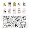 Cartoon Animals Nail Art Stamping Plates Snake Dogs Butterfly Bow Leaves Image Printing Stencils Nail Stamp Templates Nail Tool 6