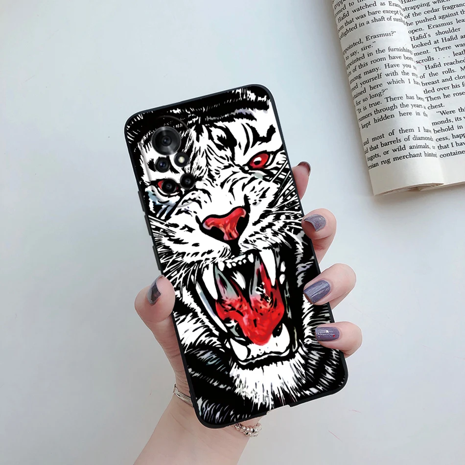 Floral Cat Cartoon Silicone Phone Protector Case - Stylish Back Cover