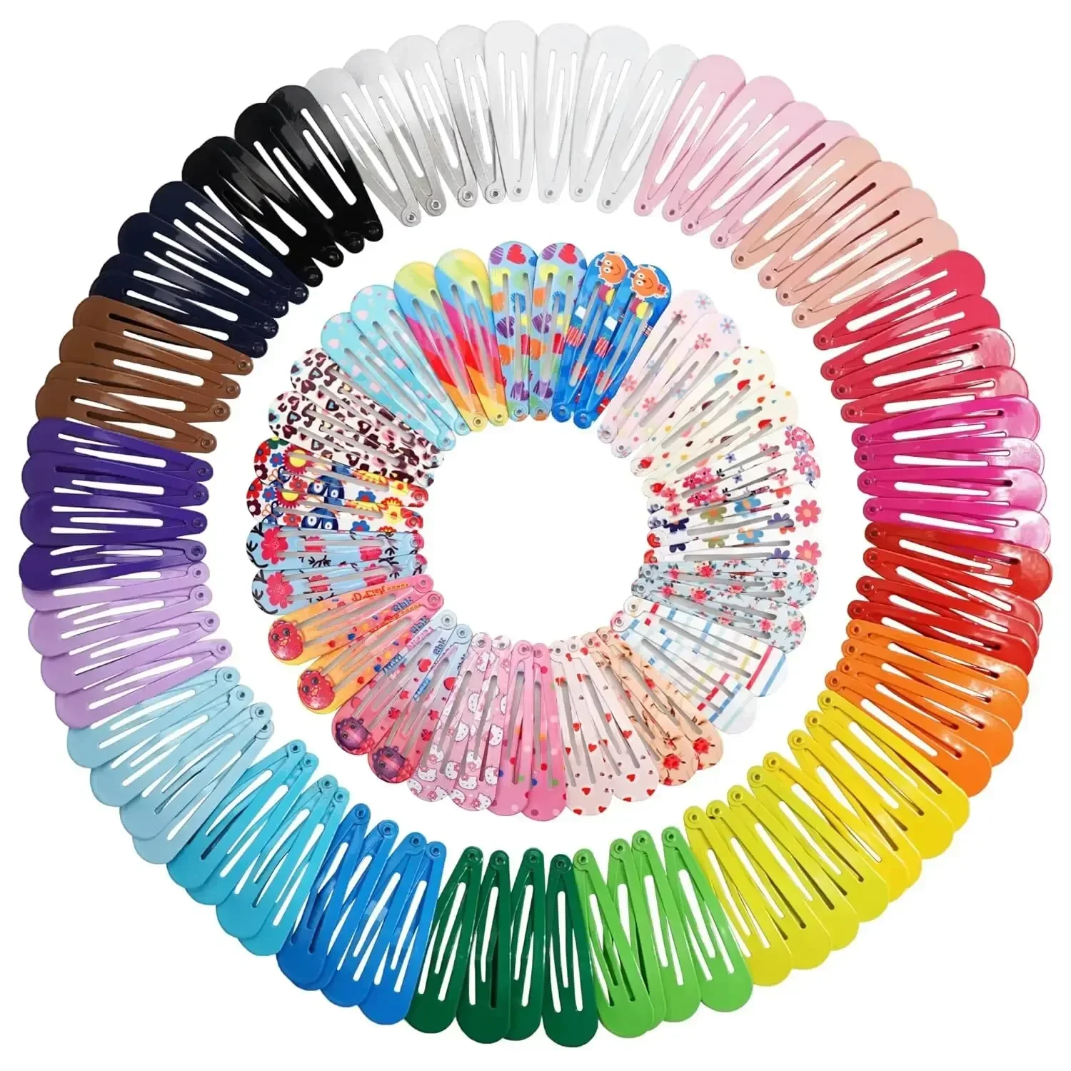50-Piece Candy Color Hair Clips 1