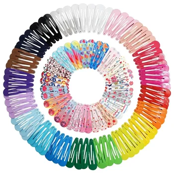 50-Piece Candy Color Hair Clips 1