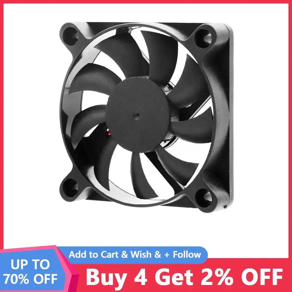 Cooling Fan 2 Pins Computer Fan 6cm 60mm 6010 12V 0.16A Sleeve Bearing Computer CPU 2pins Silent Cooling Fan PC Case CPU Cooler