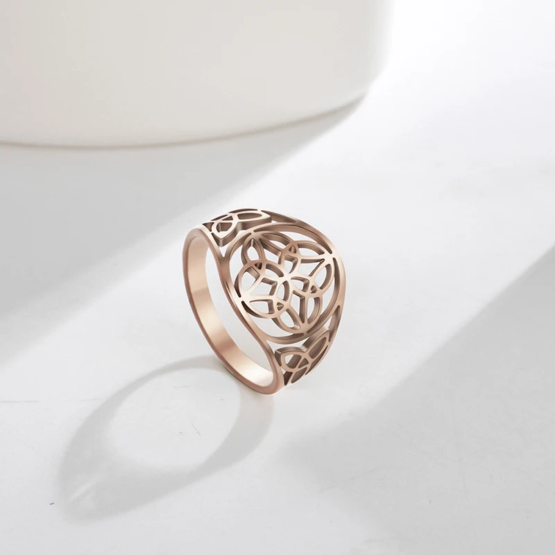 Hexerei Hexenknoten Damen Ring Vintage Wicca Edelstahl Ring Amulett Schutz Paar Schmuck Hochzeitsgeschenke 2023 Neu – Detail 15