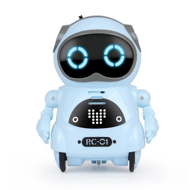 Écouter parler vivant Robot Enfants de 3 à 5 ans avec des yeux clignotants,  Petit amusant Lovely Metal Robot Jouets avec Voix pour enfants 5-7 Birt de